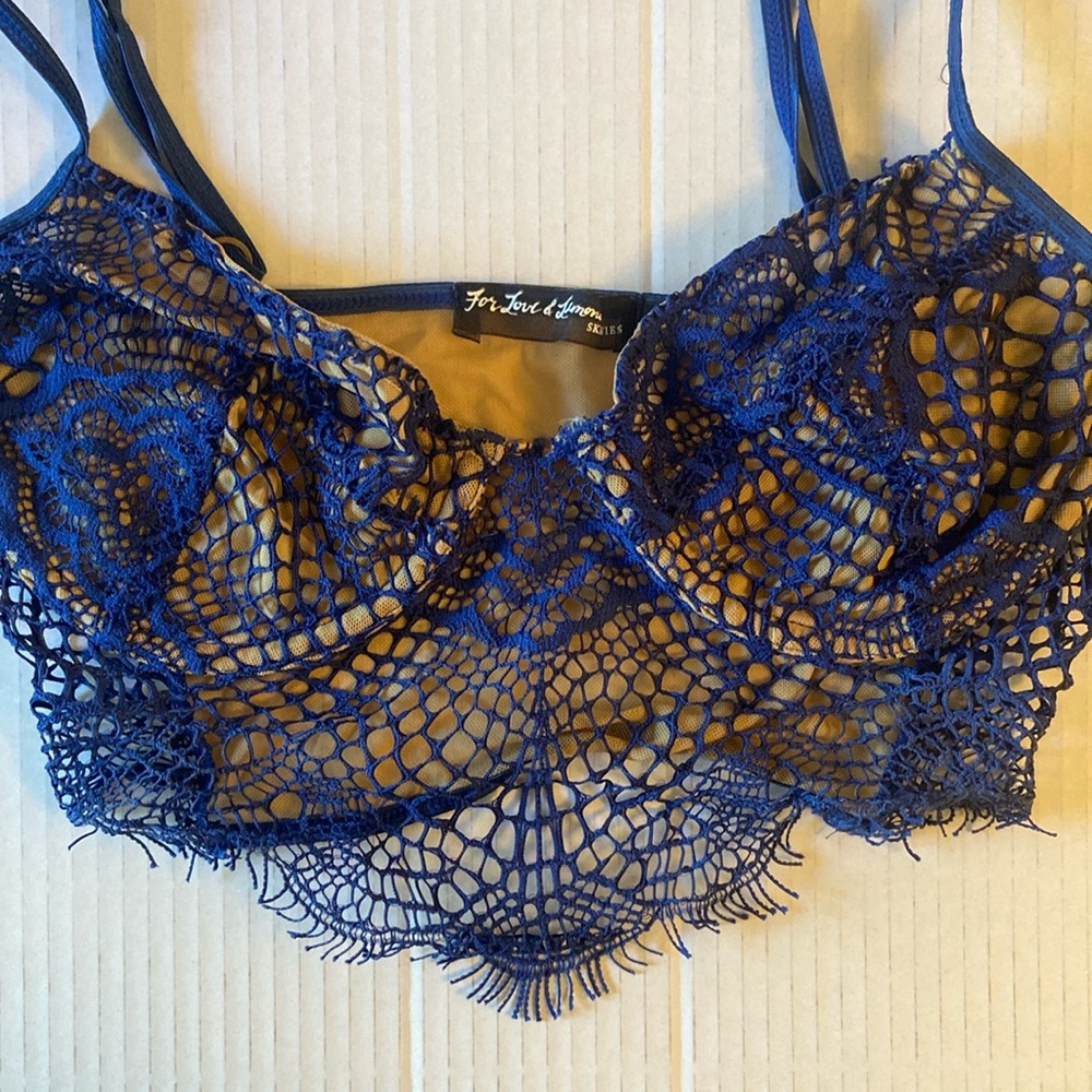 For love and lemons skivvies royal blue size small